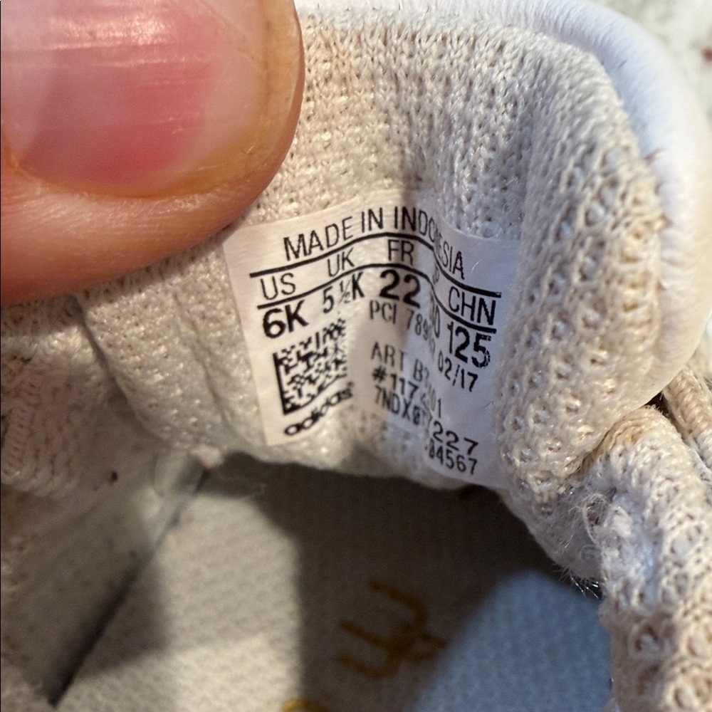 Adidas Superstars Kids' White and Gold Striped Sneakers - Picture 5 of 5
